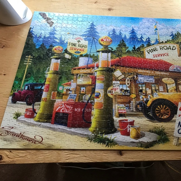 Buffalo Jigsaw Puzzle 1000 Pieces Cartoon World Pine Road Service - Picture 6 of 7